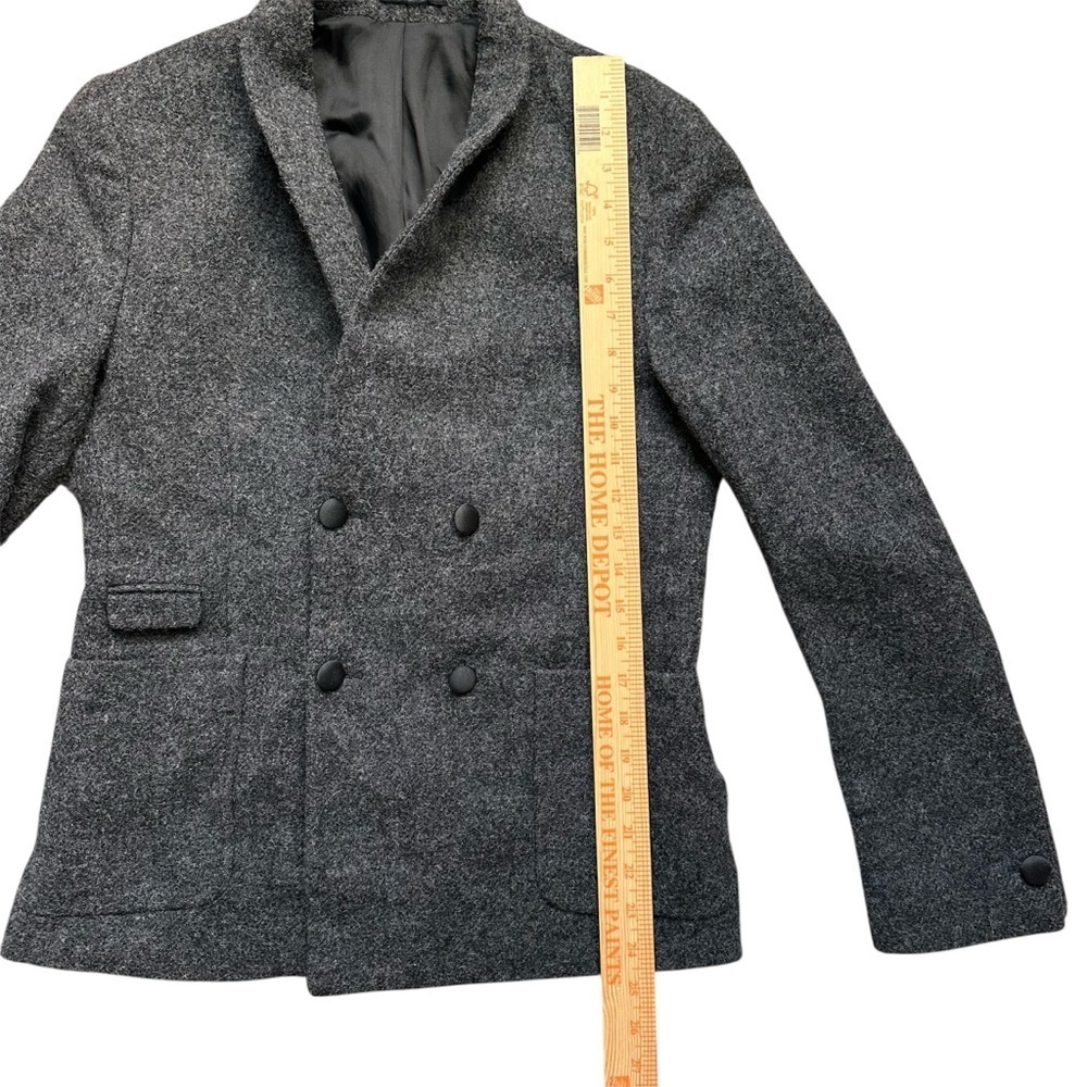 ASOS Women’s Gray Wool Double Breasted Blazer Jacket Size EU 36 US 6 - Picture 8 of 8